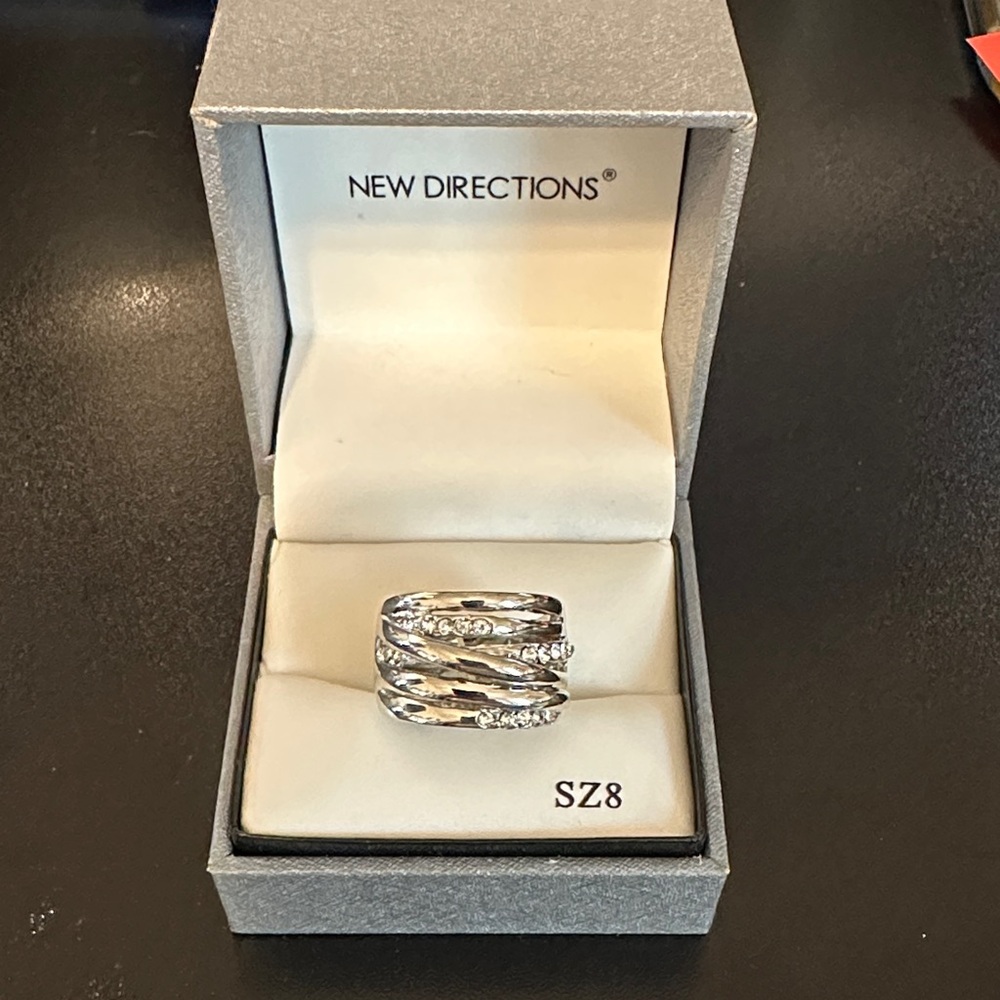 New Directions Silver Multi-Band Ring